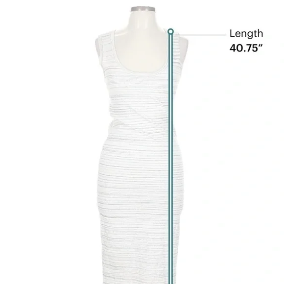 Express Heather Gray Midi Dress - Picture 4 of 6